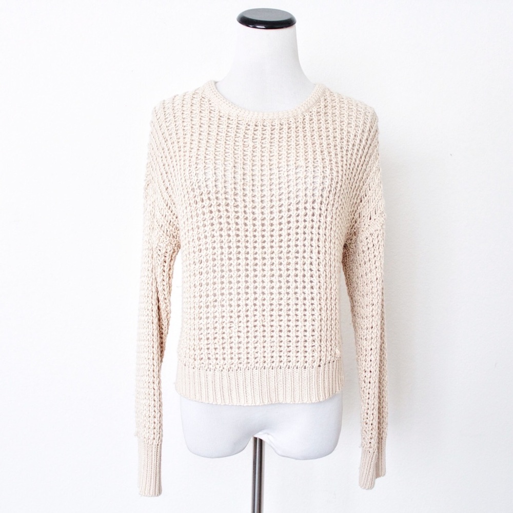 Sans Souci Beige Knit High Low Sweater